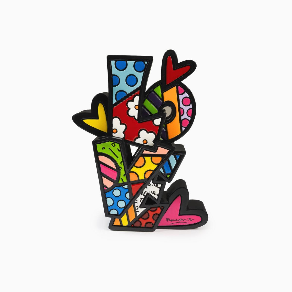 Romero Britto love word britto collectible figurine  colorful pop art design