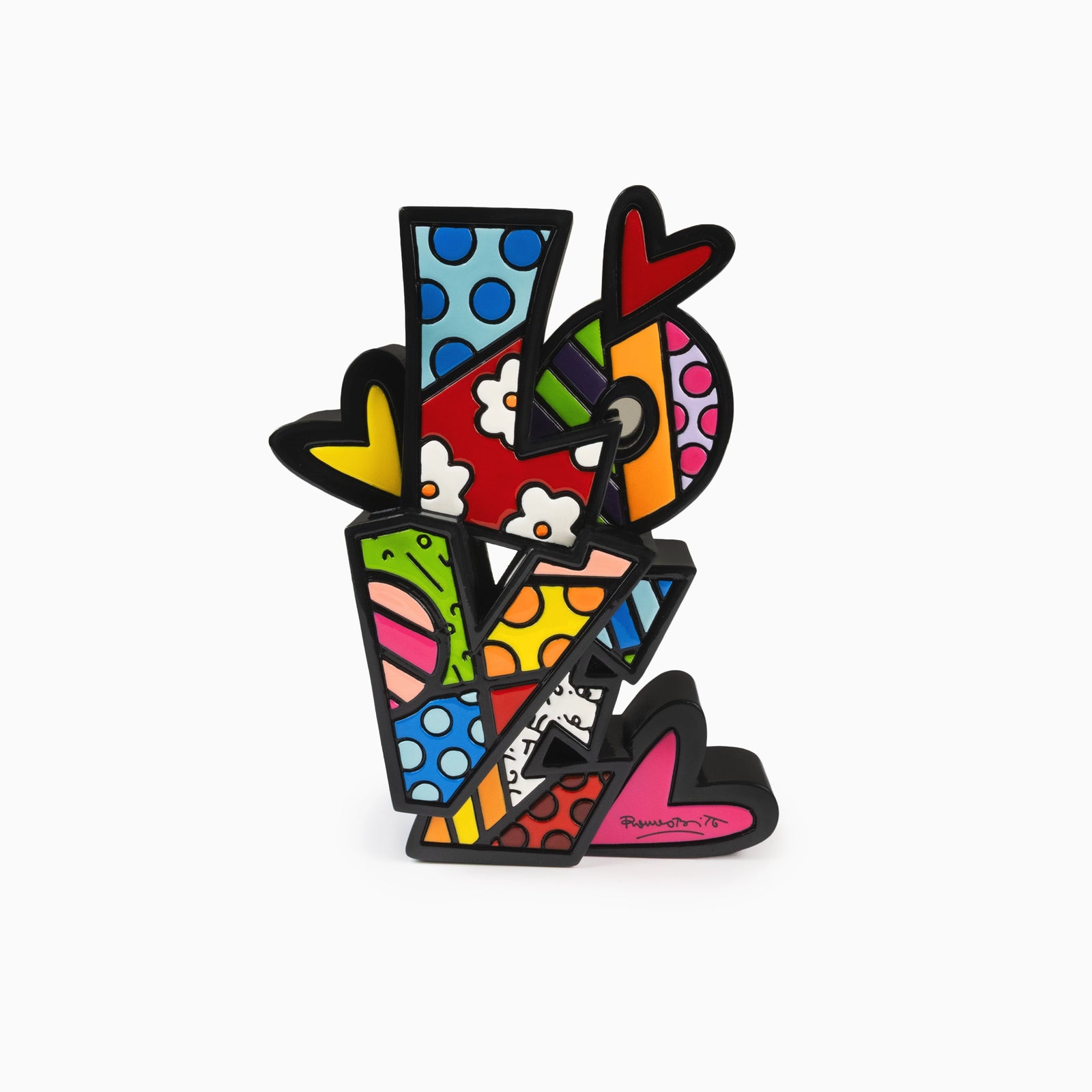 Romero Britto love word britto collectible figurine  colorful pop art design