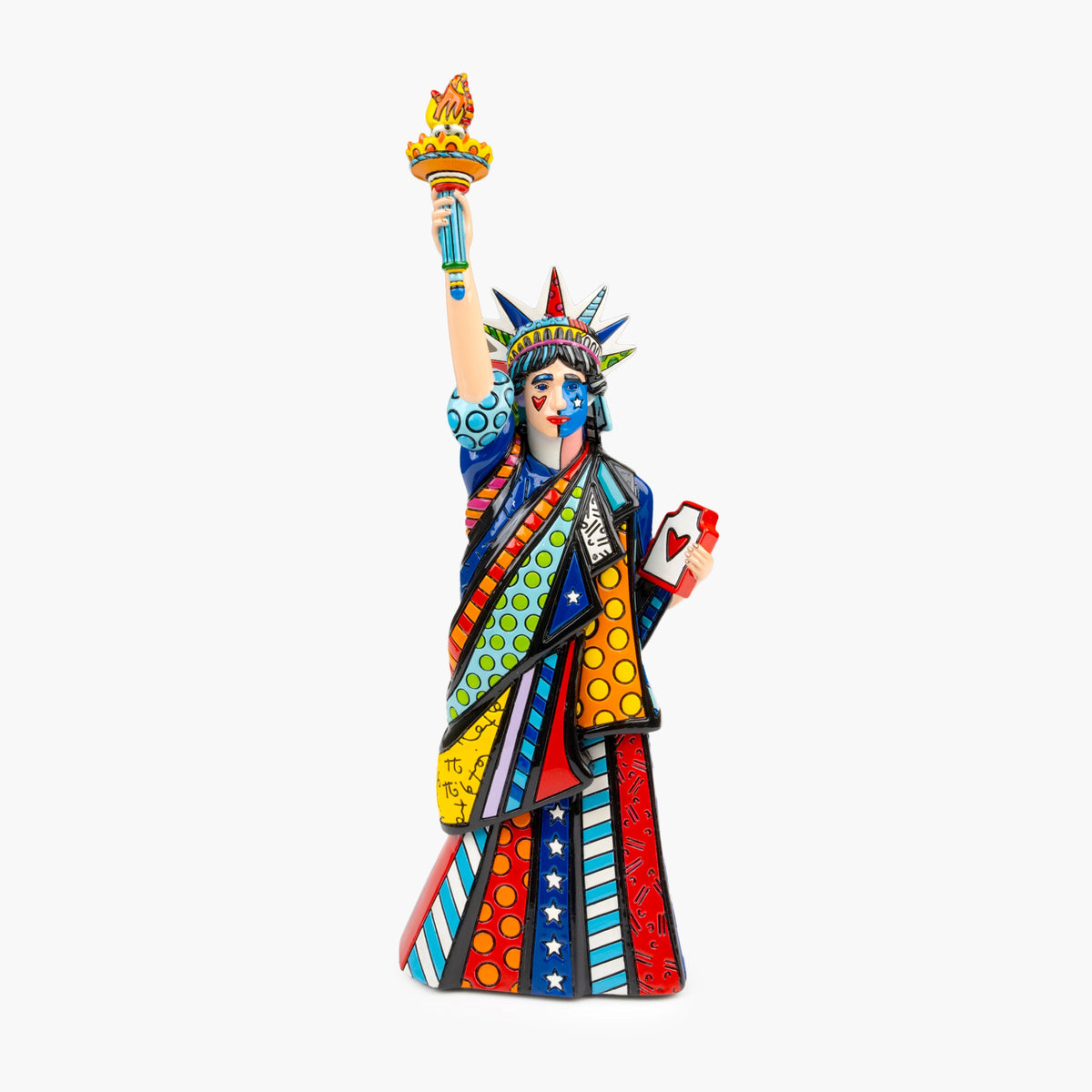 Romero Britto statue of liberty britto collectible  colorful pop art design