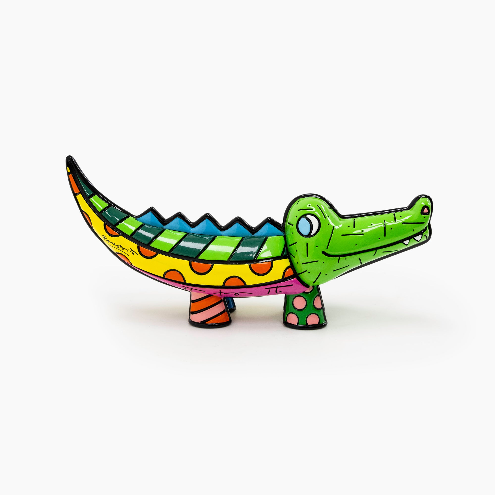 Alligator Collectible Figurine by Romero Britto | Resin Decorative