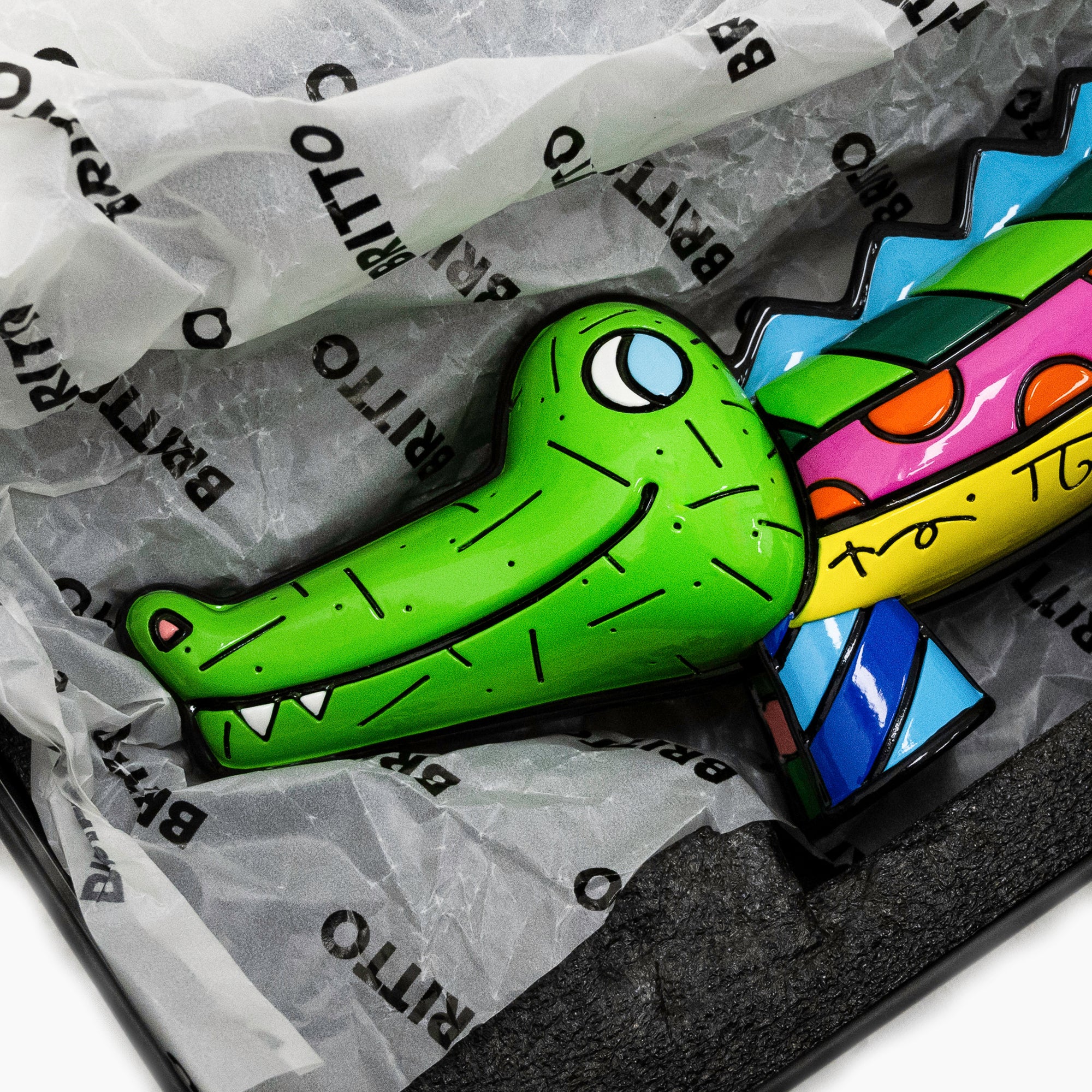 Alligator Collectible Figurine by Romero Britto | Resin Decorative
