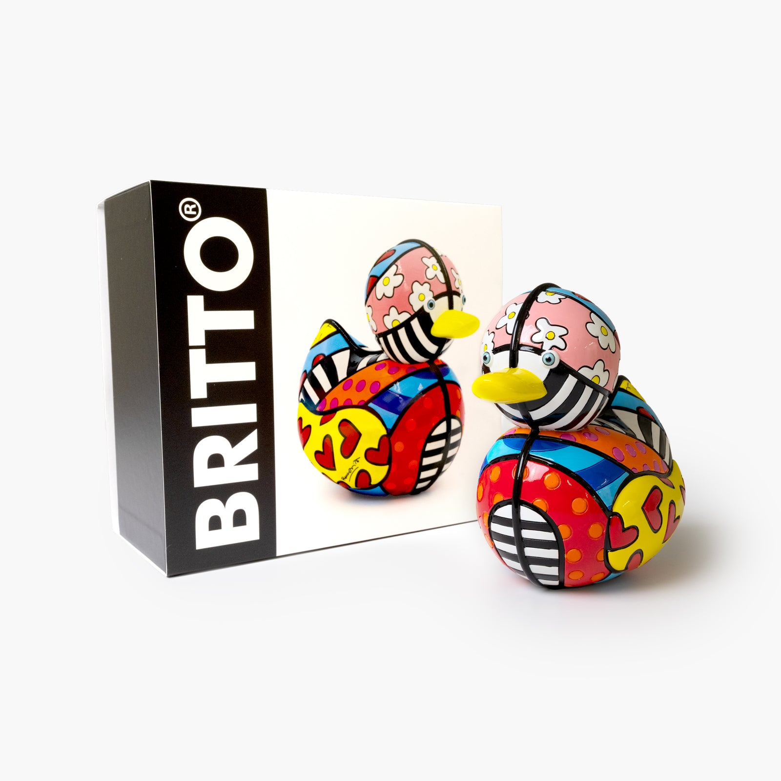 Romero Britto duck britto collectible figurine  contemporary pop art piece