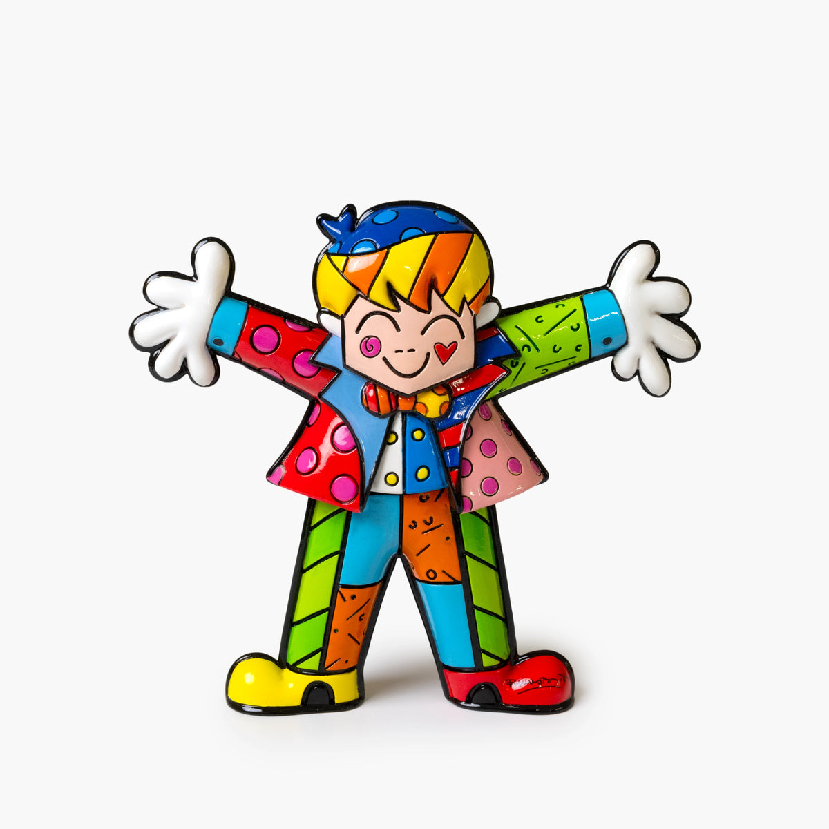 Romero Britto hug boy britto collectible figurine  colorful pop art design