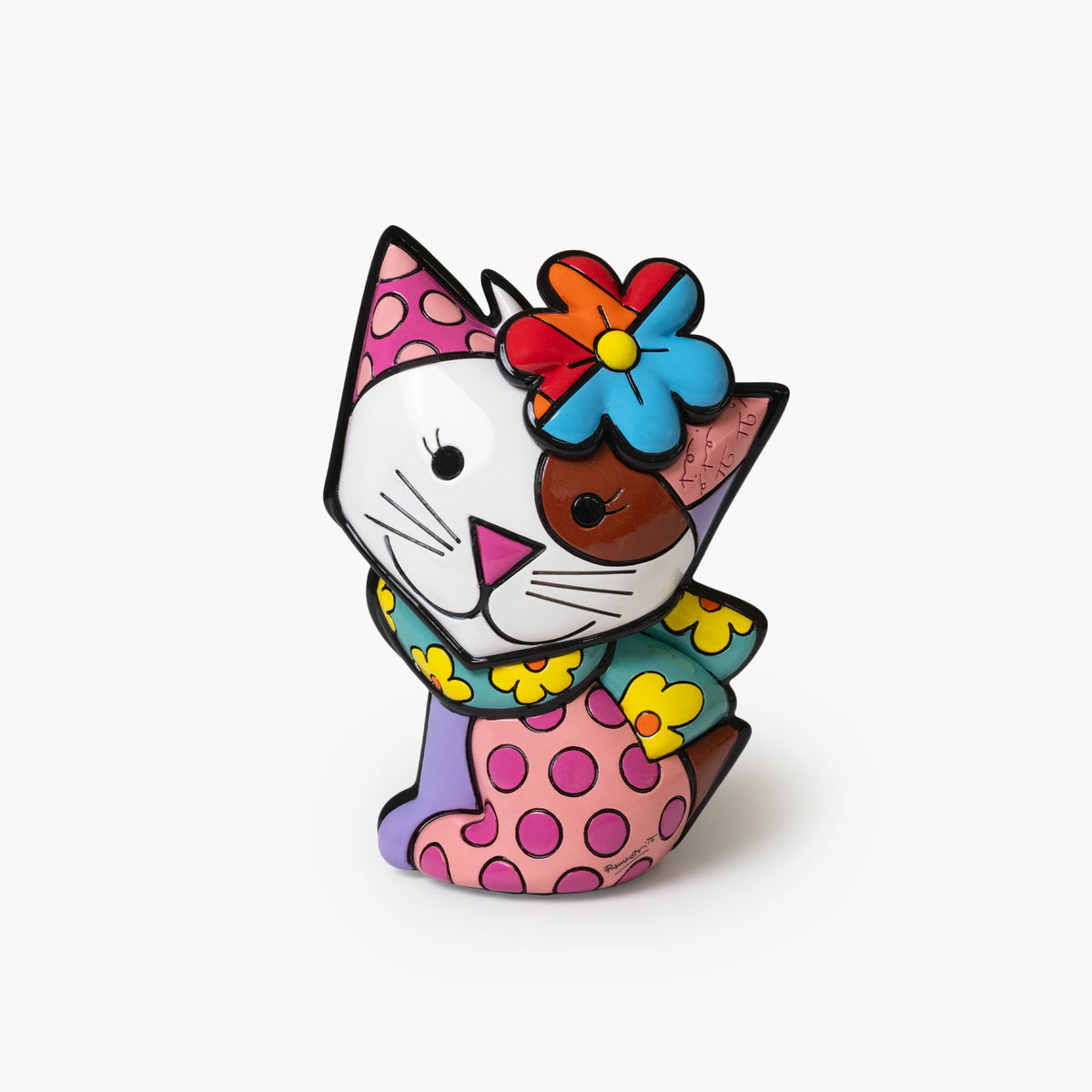 Romero Britto kitten britto collectible figurine  colorful pop art design