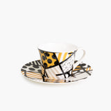 Black & Gold - Britto Espresso Coffee Cup & Saucer Plate