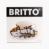 Black & Gold - Britto Espresso Coffee Cup & Saucer Plate