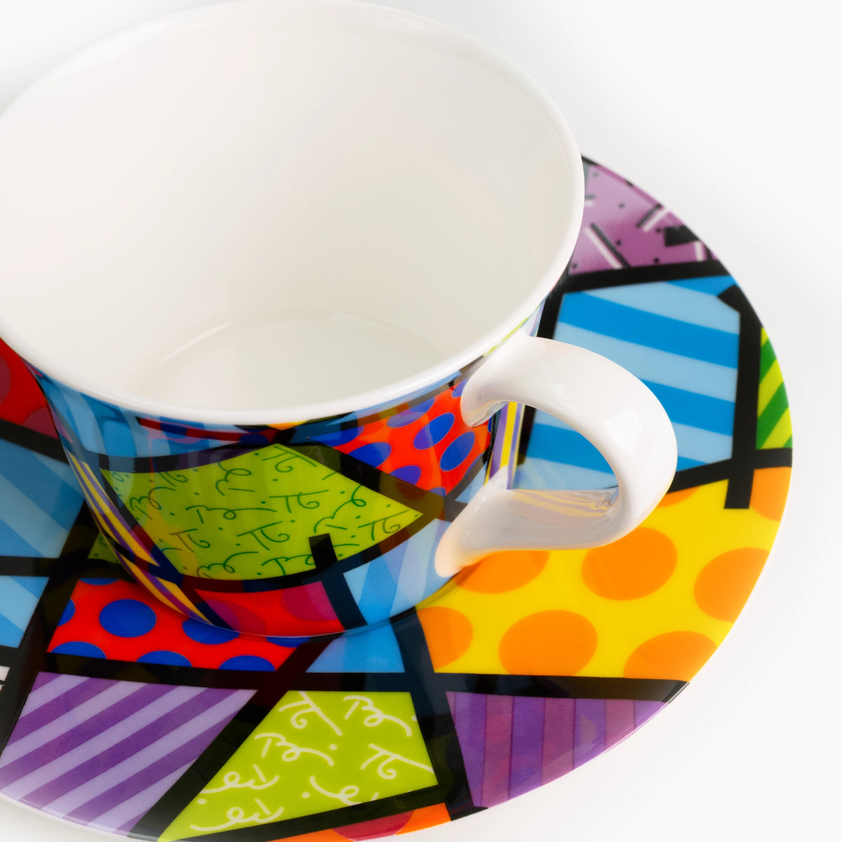 Green Landscape - Britto Tea Cup & Saucer Plate