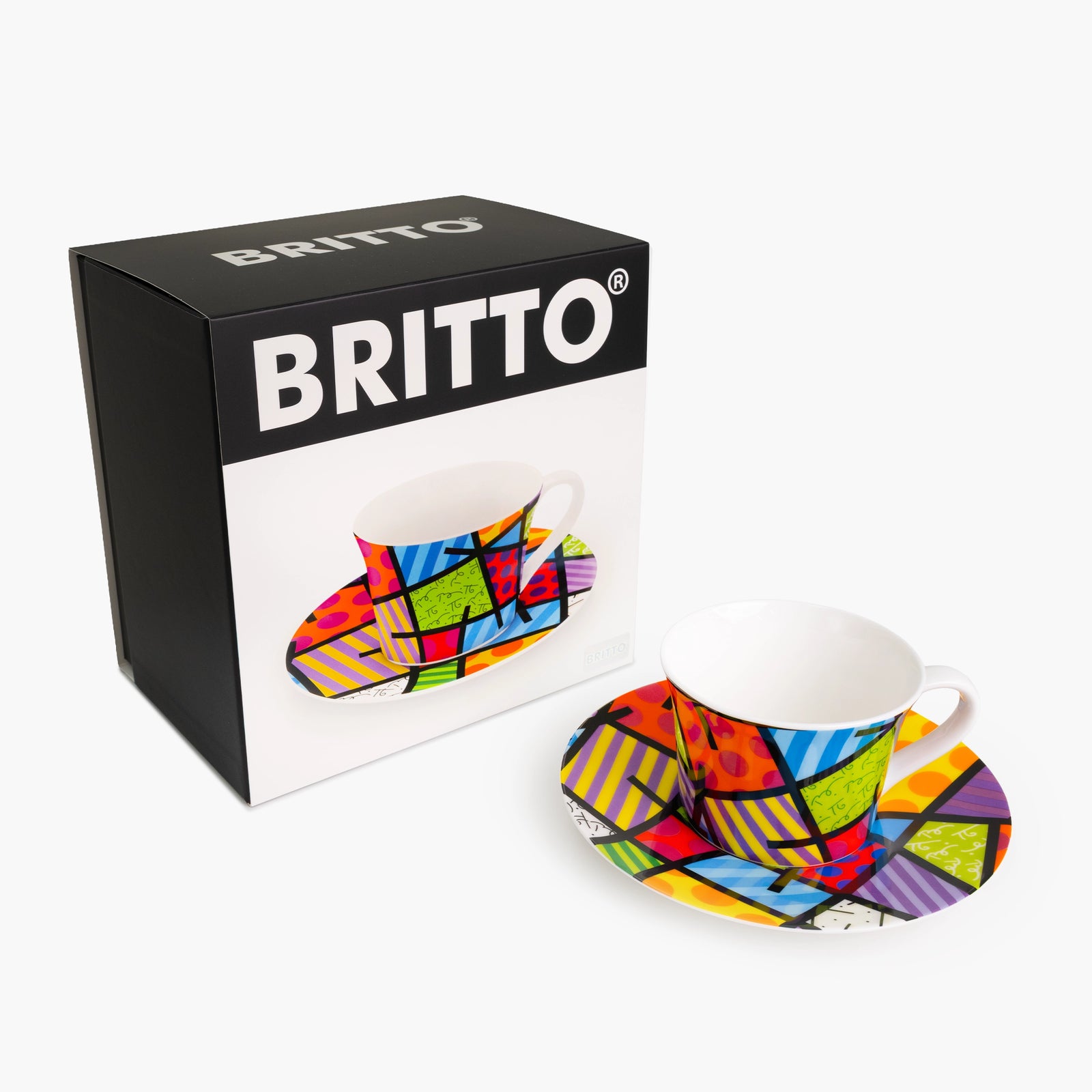 Green Landscape - Britto Tea Cup & Saucer Plate