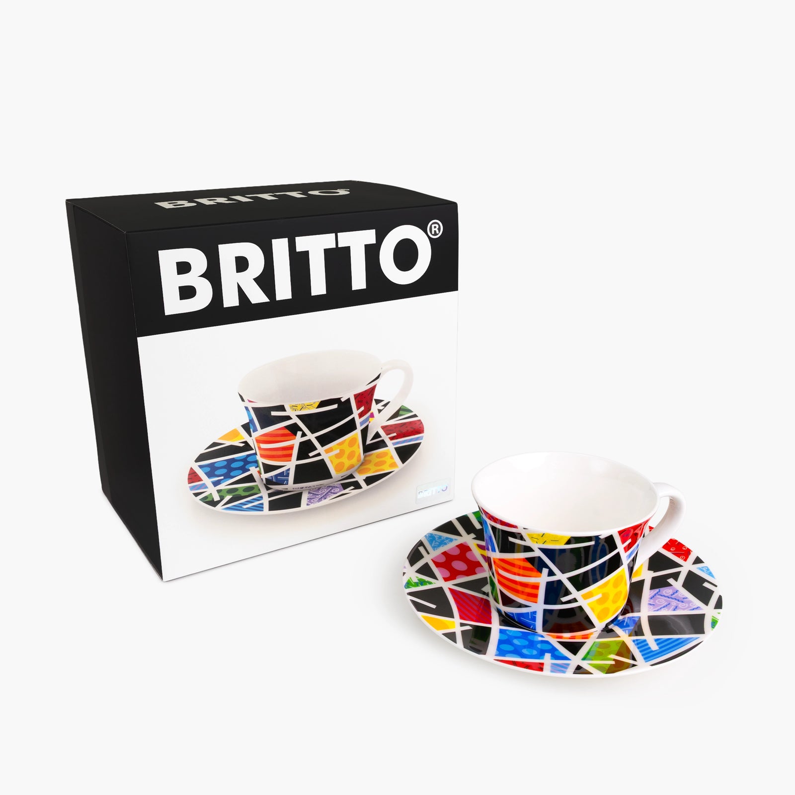 Night Landscape Britto Tea Cup & Saucer Plate