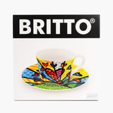 Green New Day - Britto Tea Cup & Saucer Plate