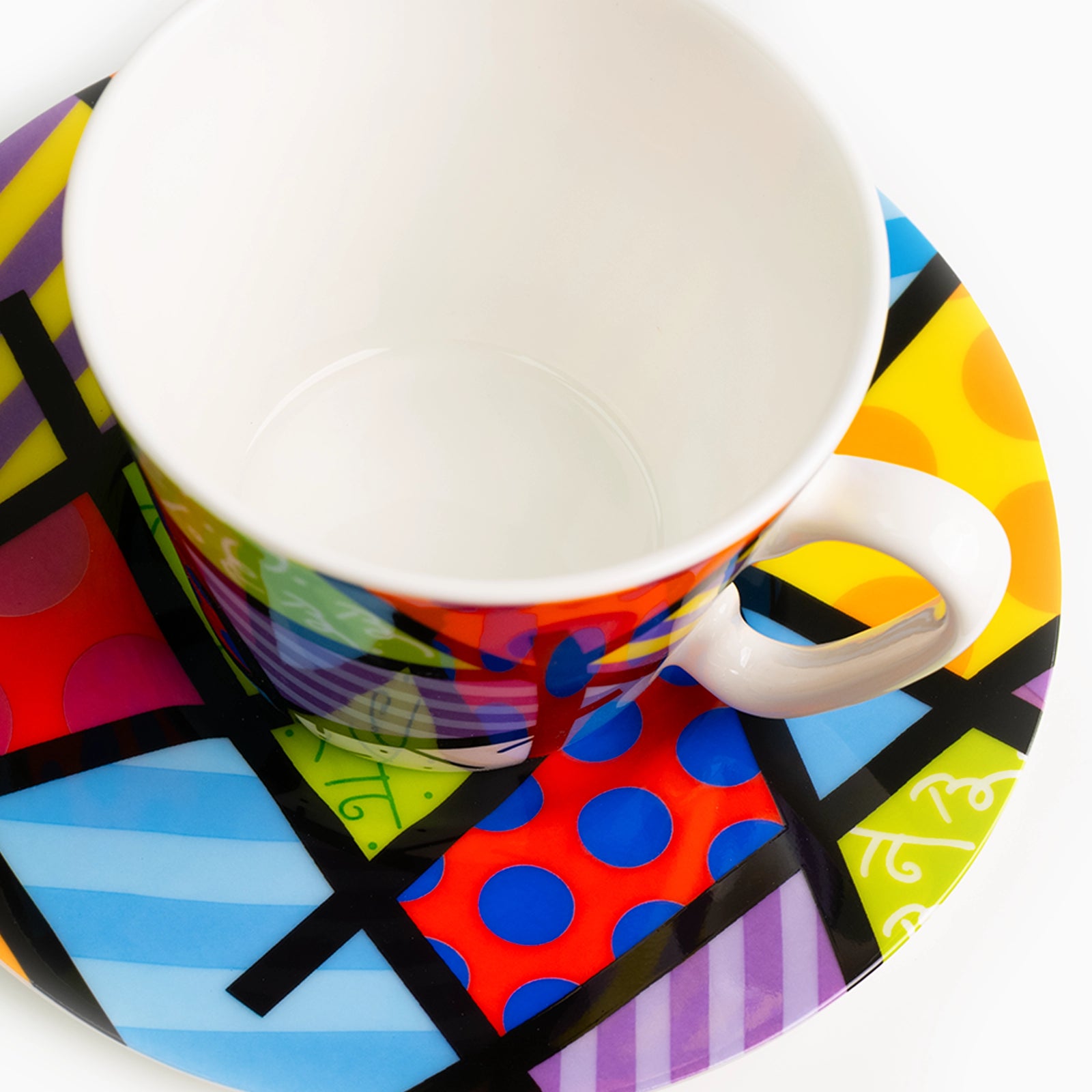 Green Landscape - Britto Espresso Coffee Cup & Saucer Plate
