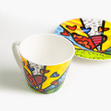 Green New Day - Britto Espresso Coffee Cup & Saucer Plate