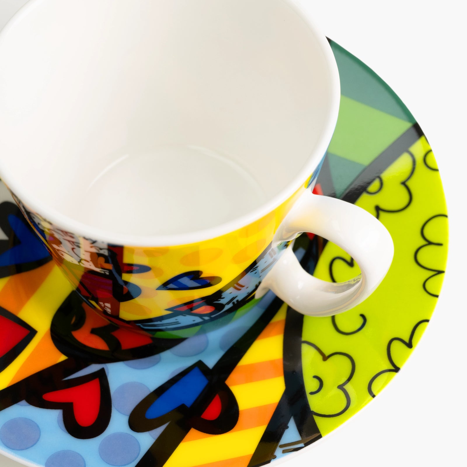 Green New Day - Britto Espresso Coffee Cup & Saucer Plate