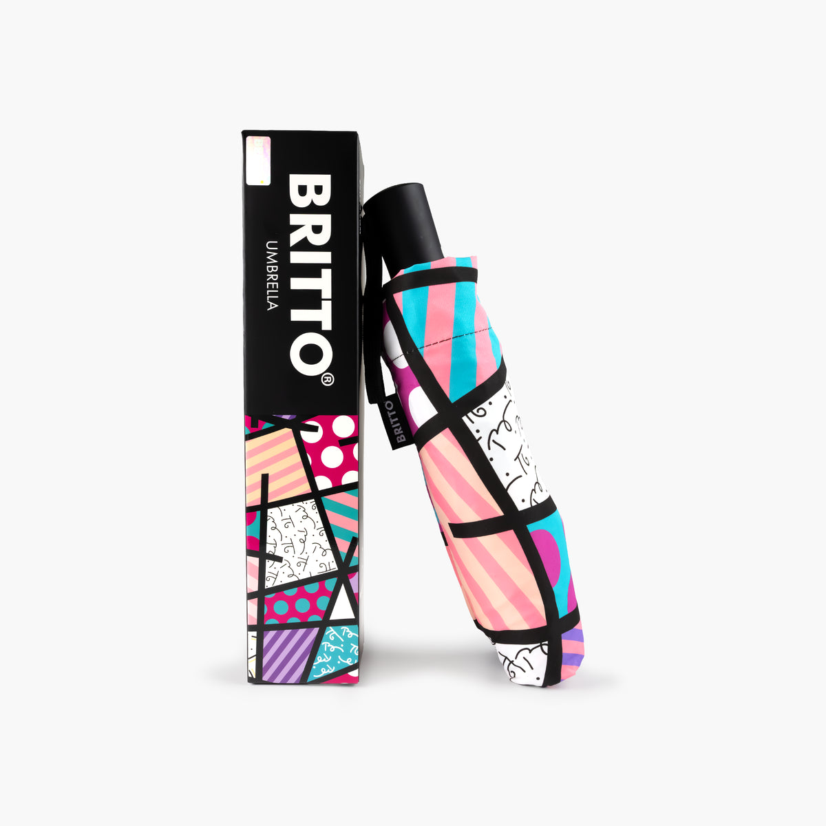 Pink Landscape Britto Umbrella