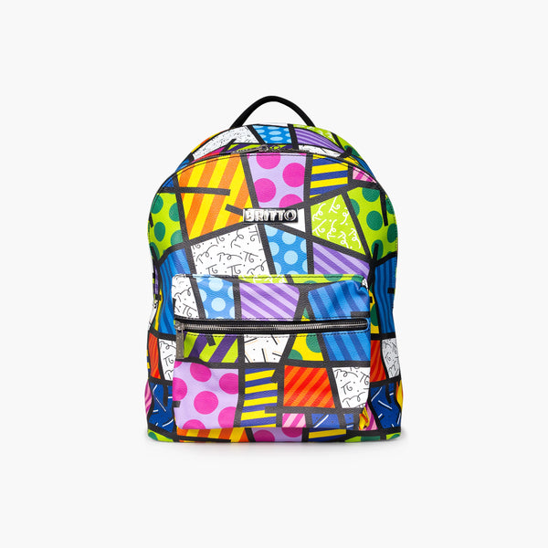 Colorful Landscape Britto Eco Leather Large Backpack