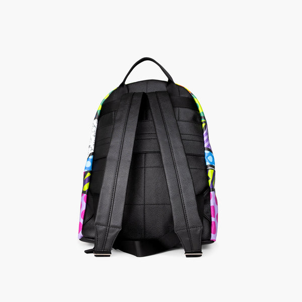 Colorful Landscape Britto Eco Leather Large Backpack