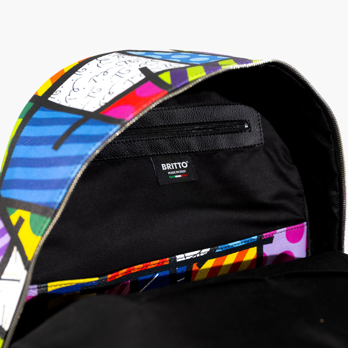 Colorful Landscape Britto Eco Leather Large Backpack