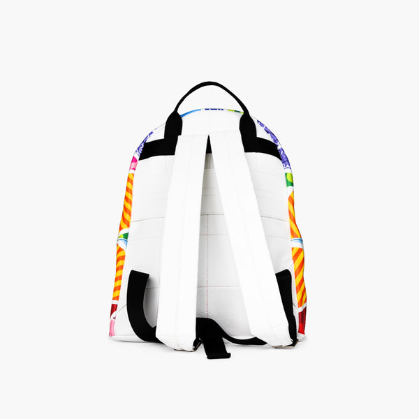 Baby Blue Landscape Britto Eco Leather Large Backpack