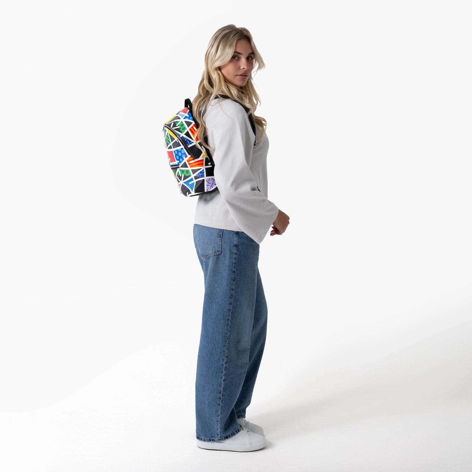 Midnight Landscape Britto Eco Leather Small Backpack