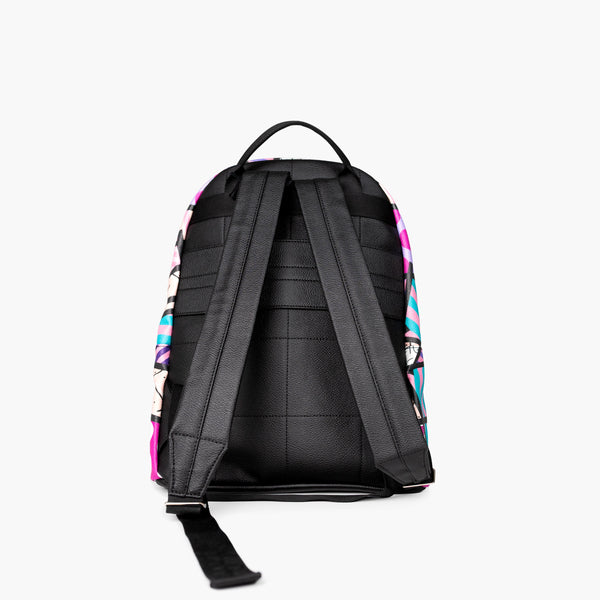 Pink Landscape Britto Eco Leather Large Backpack