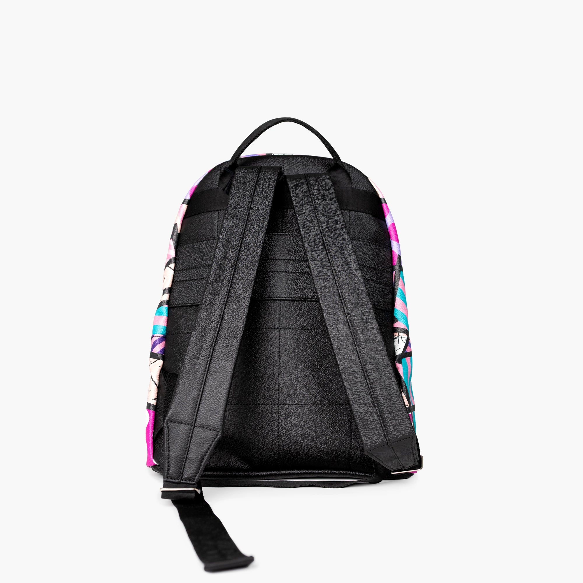 Pink Landscape Britto Eco Leather Large Backpack