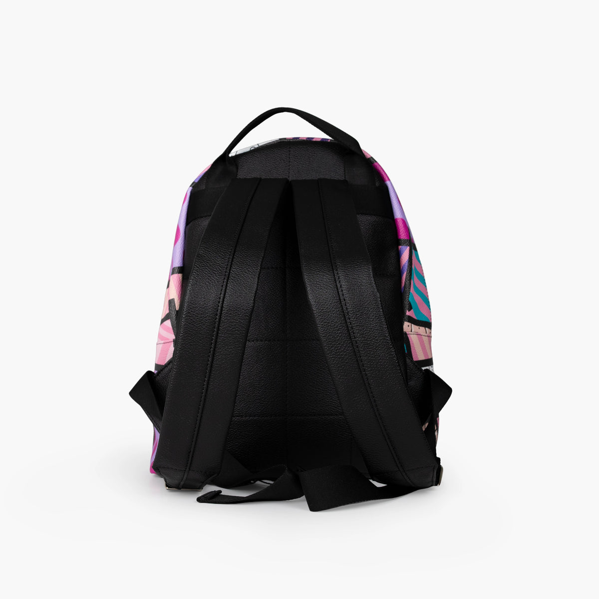 Pink Landscape Britto Eco Leather Small Backpack
