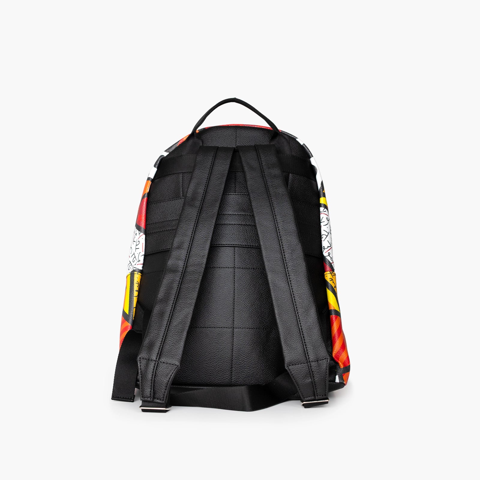 Red Landscape Britto Eco Leather Large Backpack