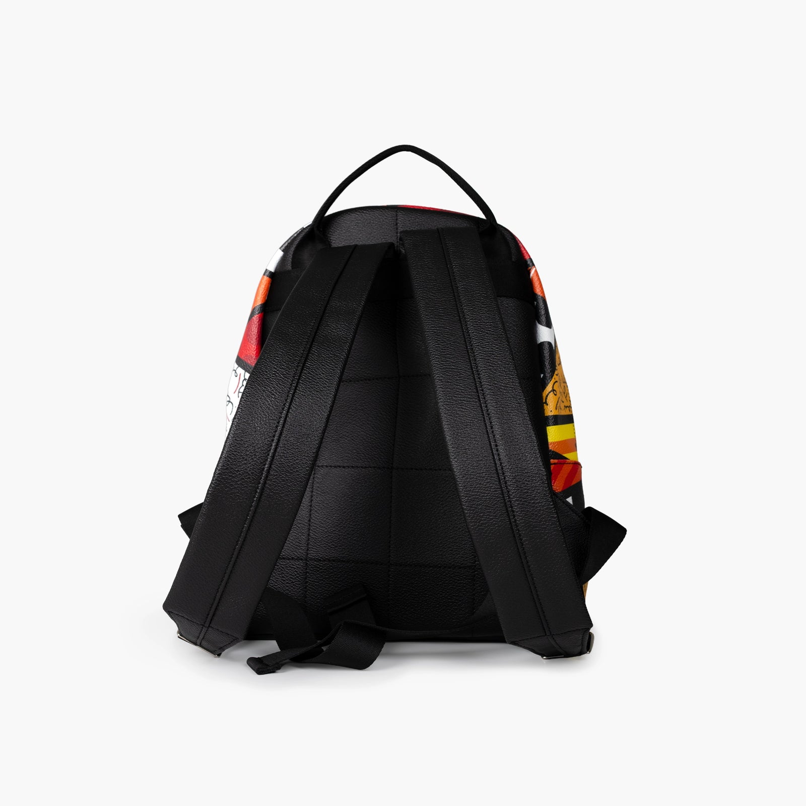 Red Landscape Britto Eco Leather Small Backpack