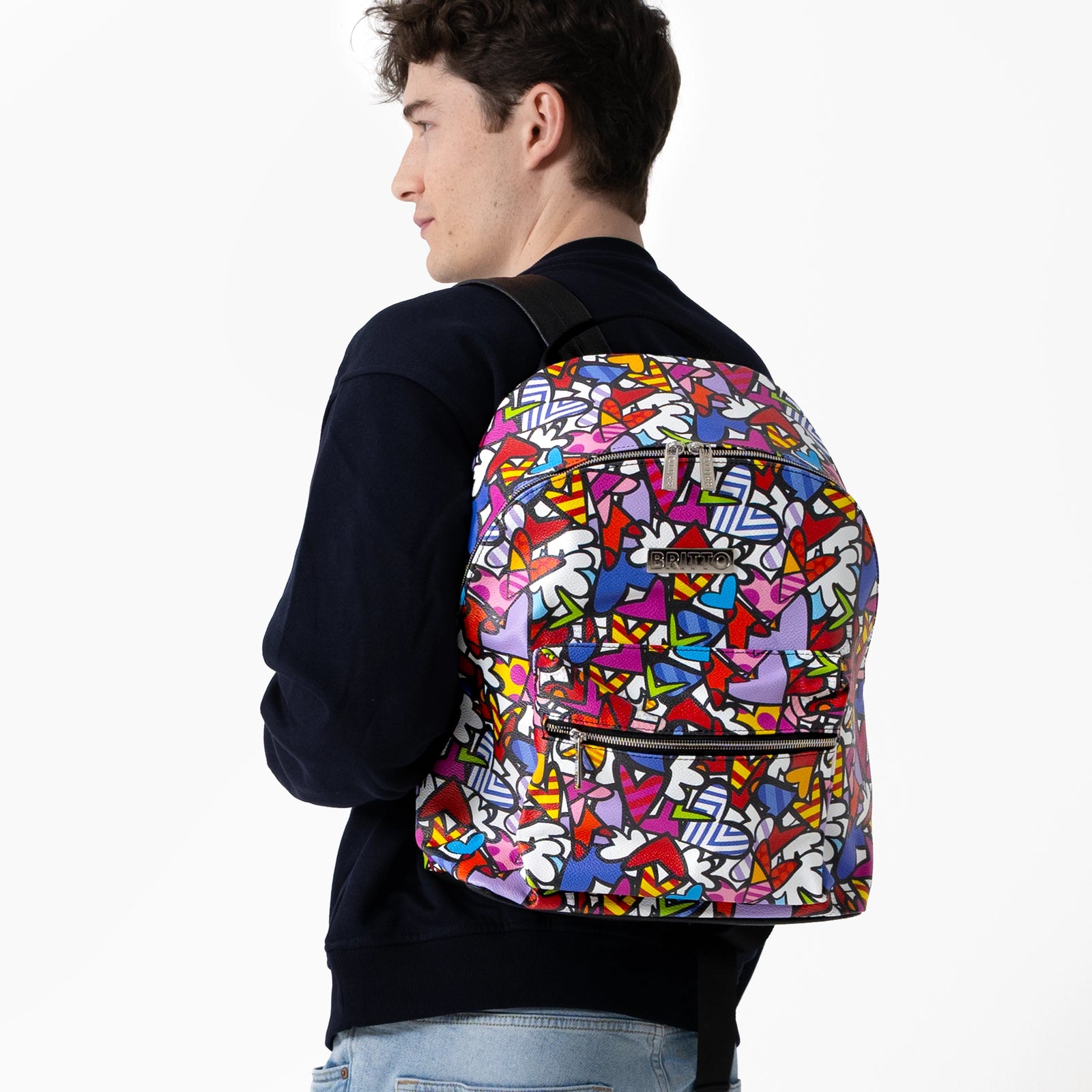 Alive Pink Britto Eco Leather Large Backpack