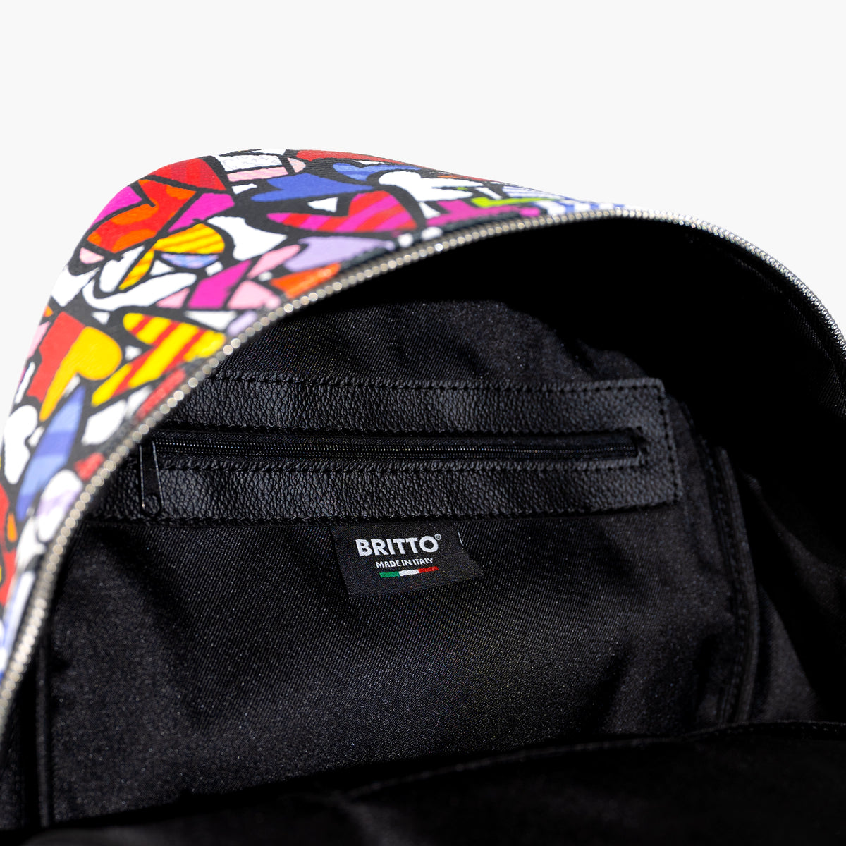 Alive Colorful Hearts Britto Eco Leather Small Backpack
