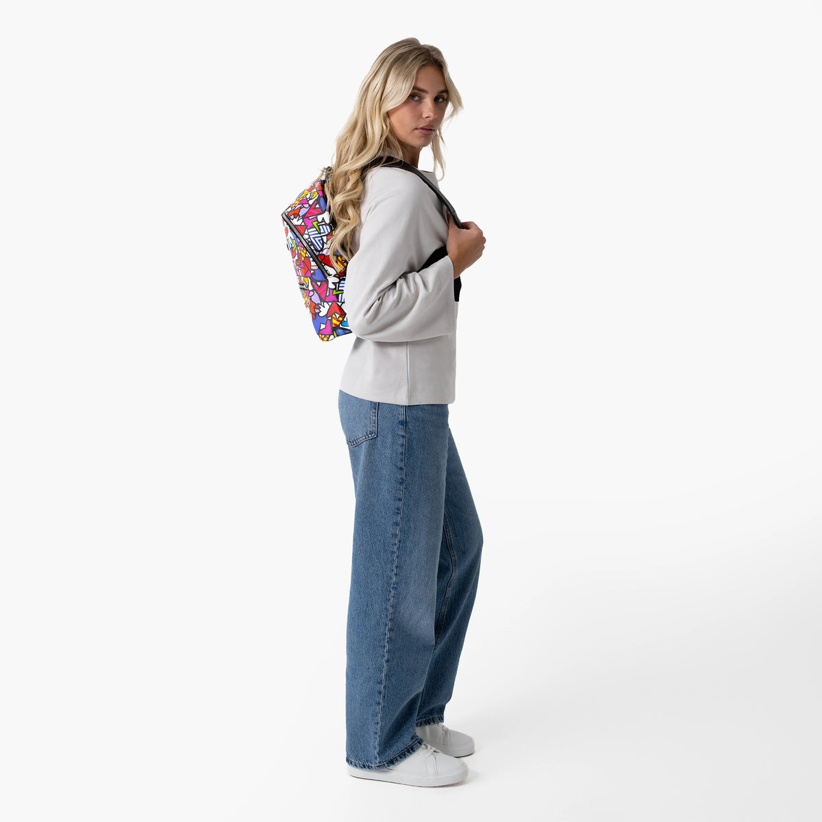 Alive Colorful Hearts Britto Eco Leather Small Backpack