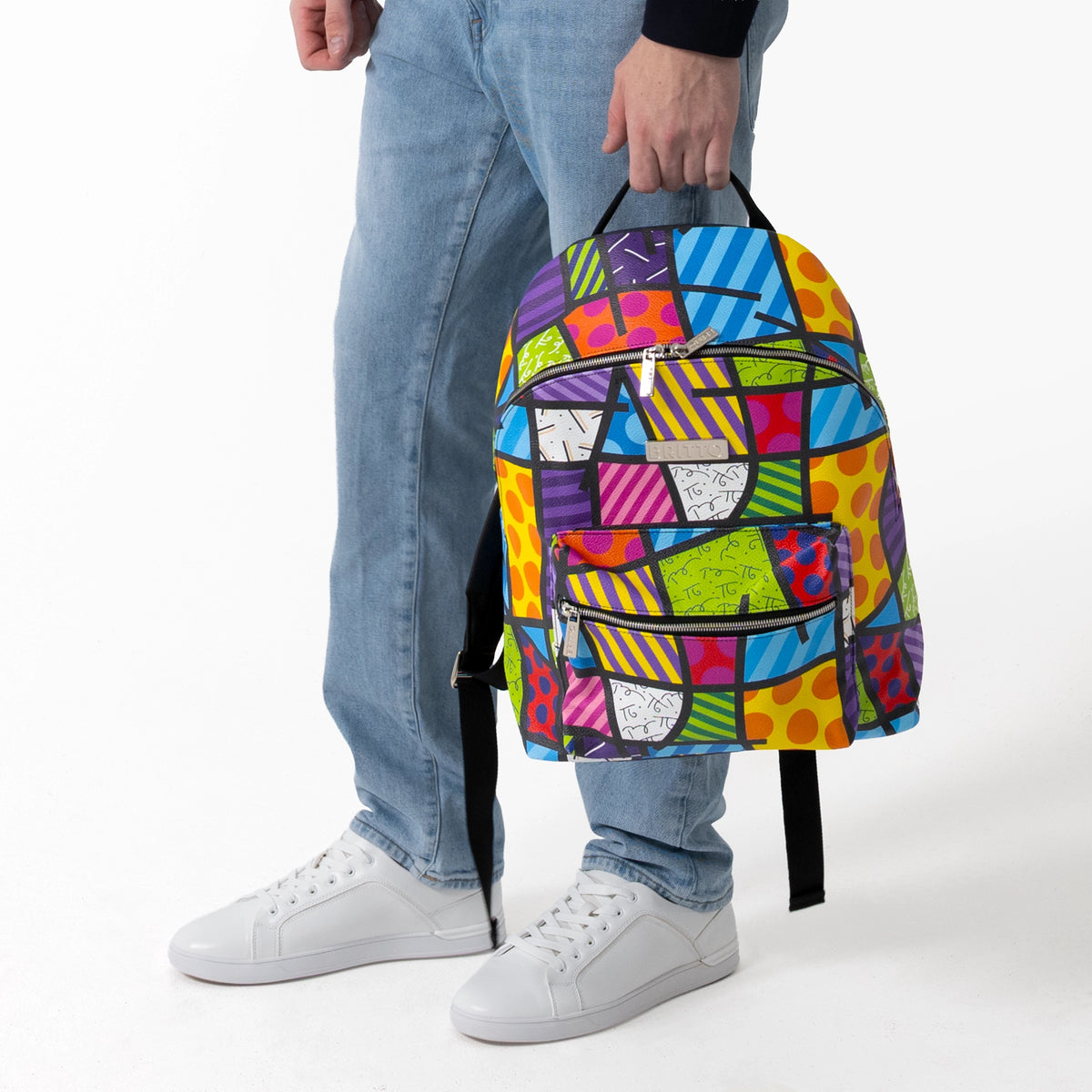 Green Landscape Britto Eco Leather Large Backpack