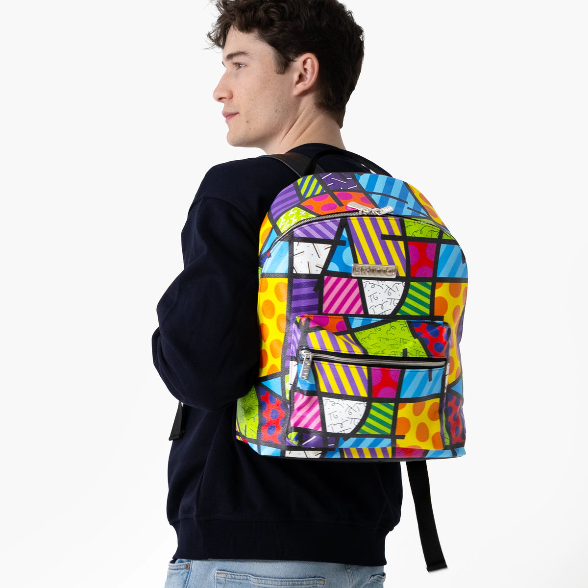 Green Landscape Britto Eco Leather Large Backpack