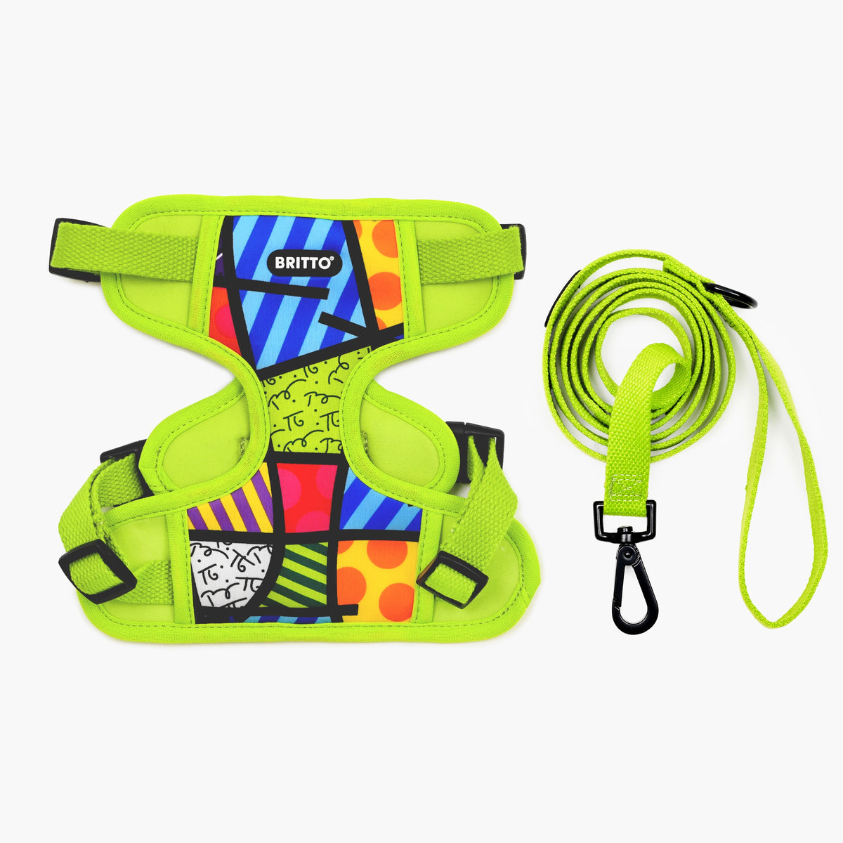 Lime Green Landscape Britto Pet Harness