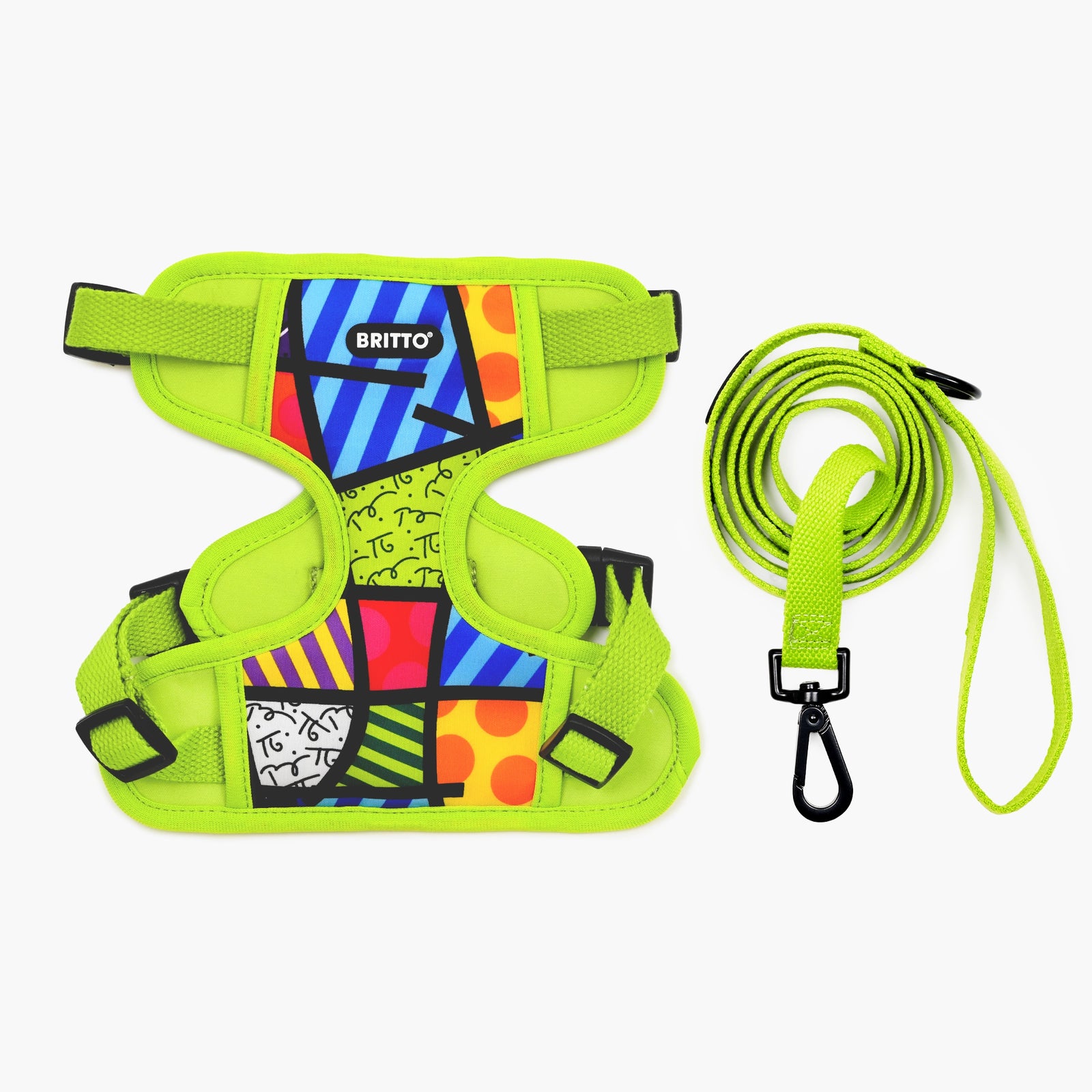 Lime Green Landscape Britto Pet Harness
