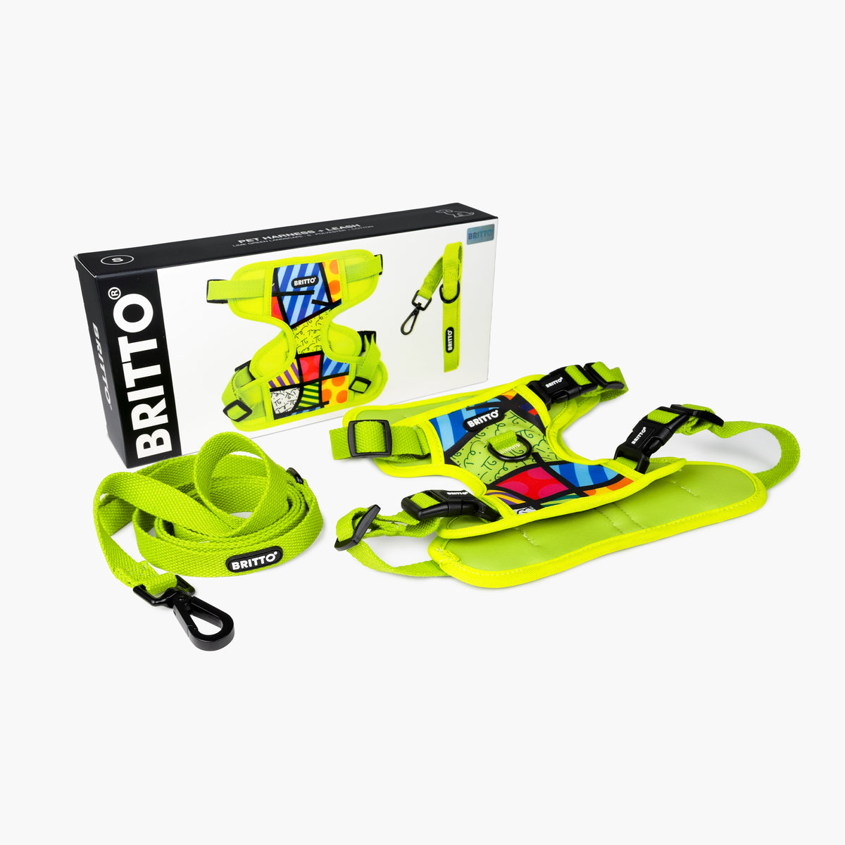 Lime Green Landscape Britto Pet Harness
