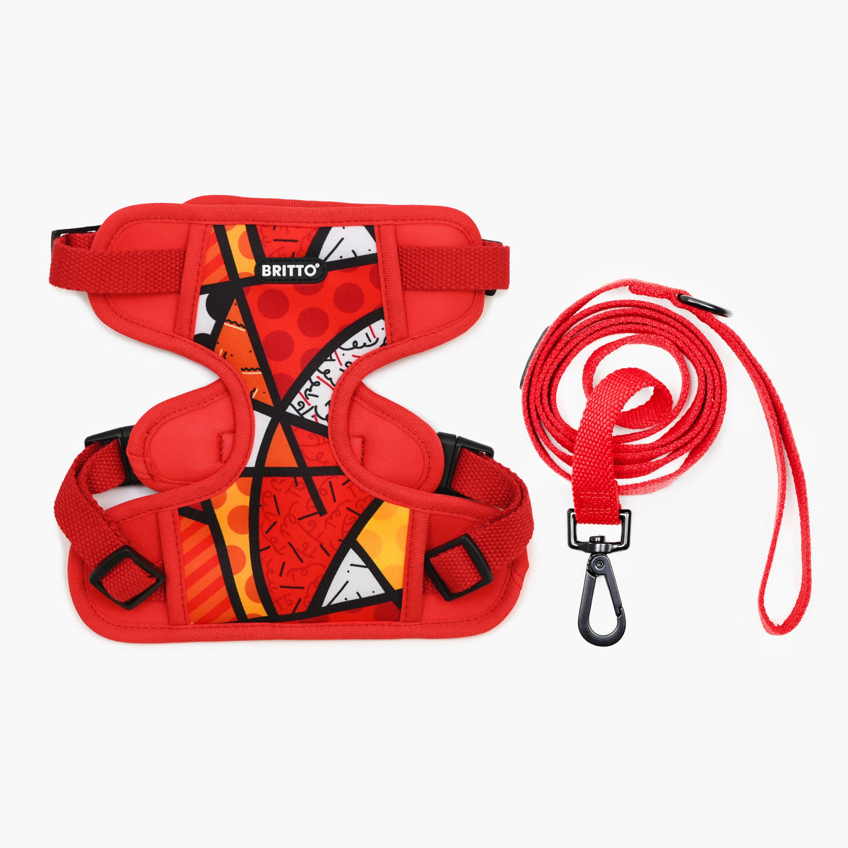 Red Landscape Britto Pet Harness