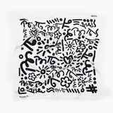 BRITTO® SILK SCARF - Limited Edition - WHITE GRAFFITI