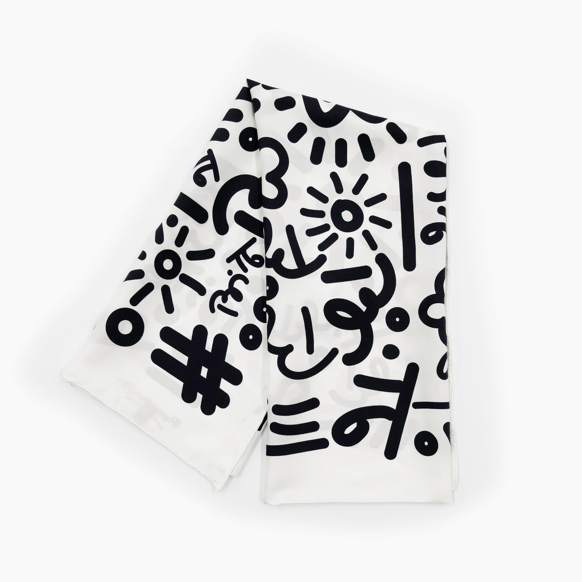 modern pop art britto silk scarf limited edition  vibrant home decor
