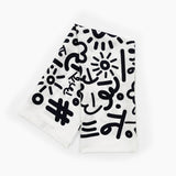 BRITTO® SILK SCARF - Limited Edition - WHITE GRAFFITI