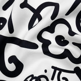BRITTO® SILK SCARF - Limited Edition - WHITE GRAFFITI