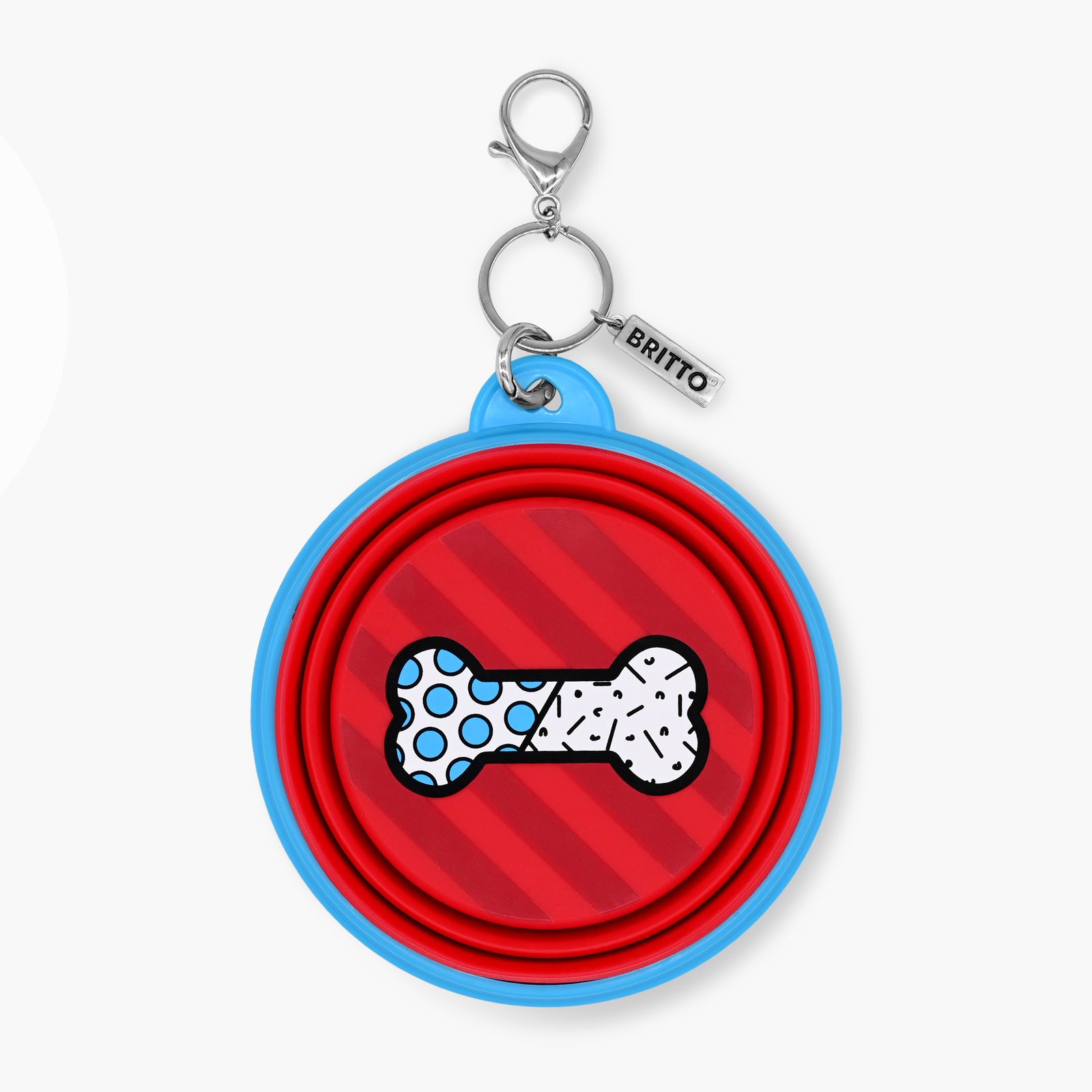 BRITTO® PET Travel Bowl - BONE (BLUE)