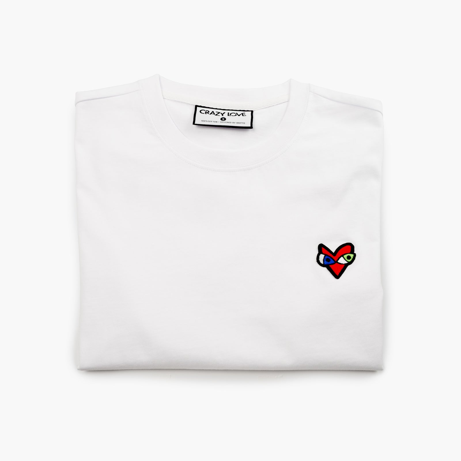 crazy love white tshirt men  artistic colorful design collectible