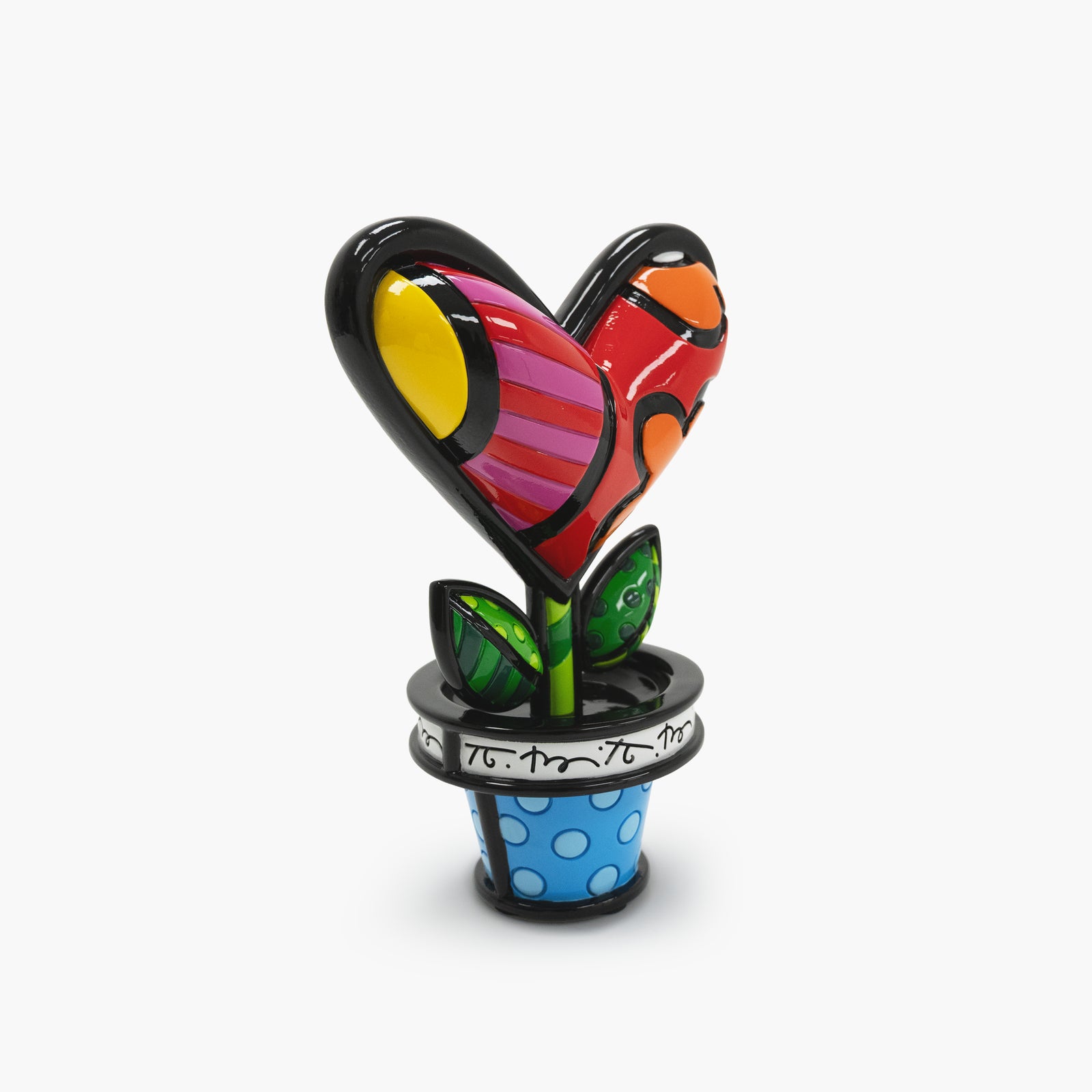 Heart Flower Pot - Britto Collectible Figurine