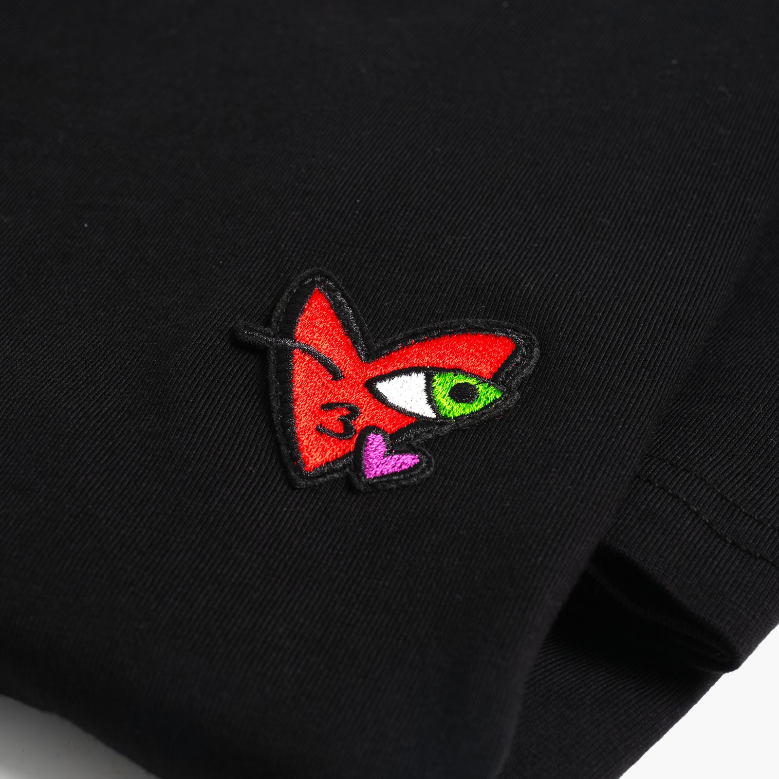 Crazy Love Small Kissing Heart Black T-Shirt for Men