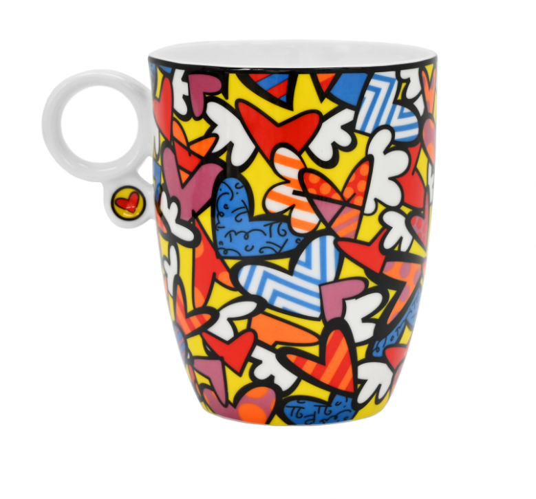 All We Need Is Love Espresso Cup - Britto Fine Porcelain Collectible
