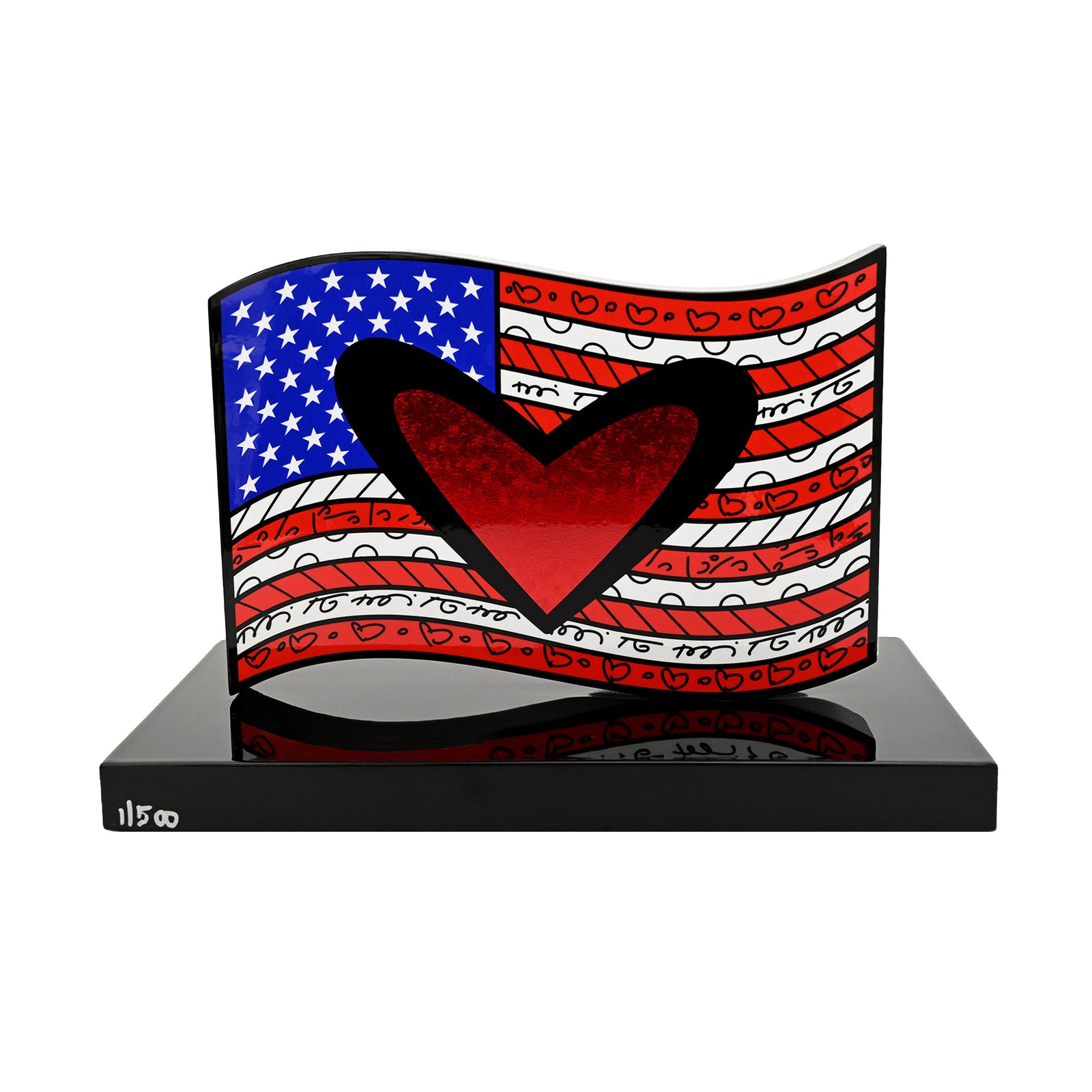 American Flag (Black Base) - Limited Edition Sculpture