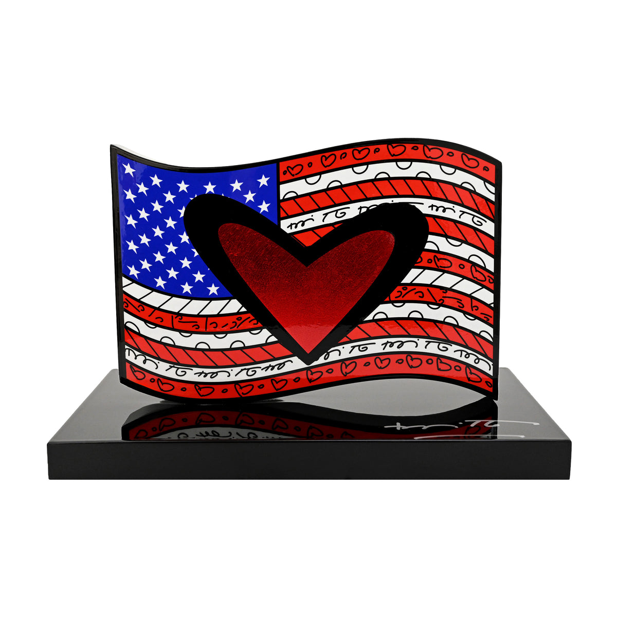 American Flag (Black Base) - Limited Edition Sculpture