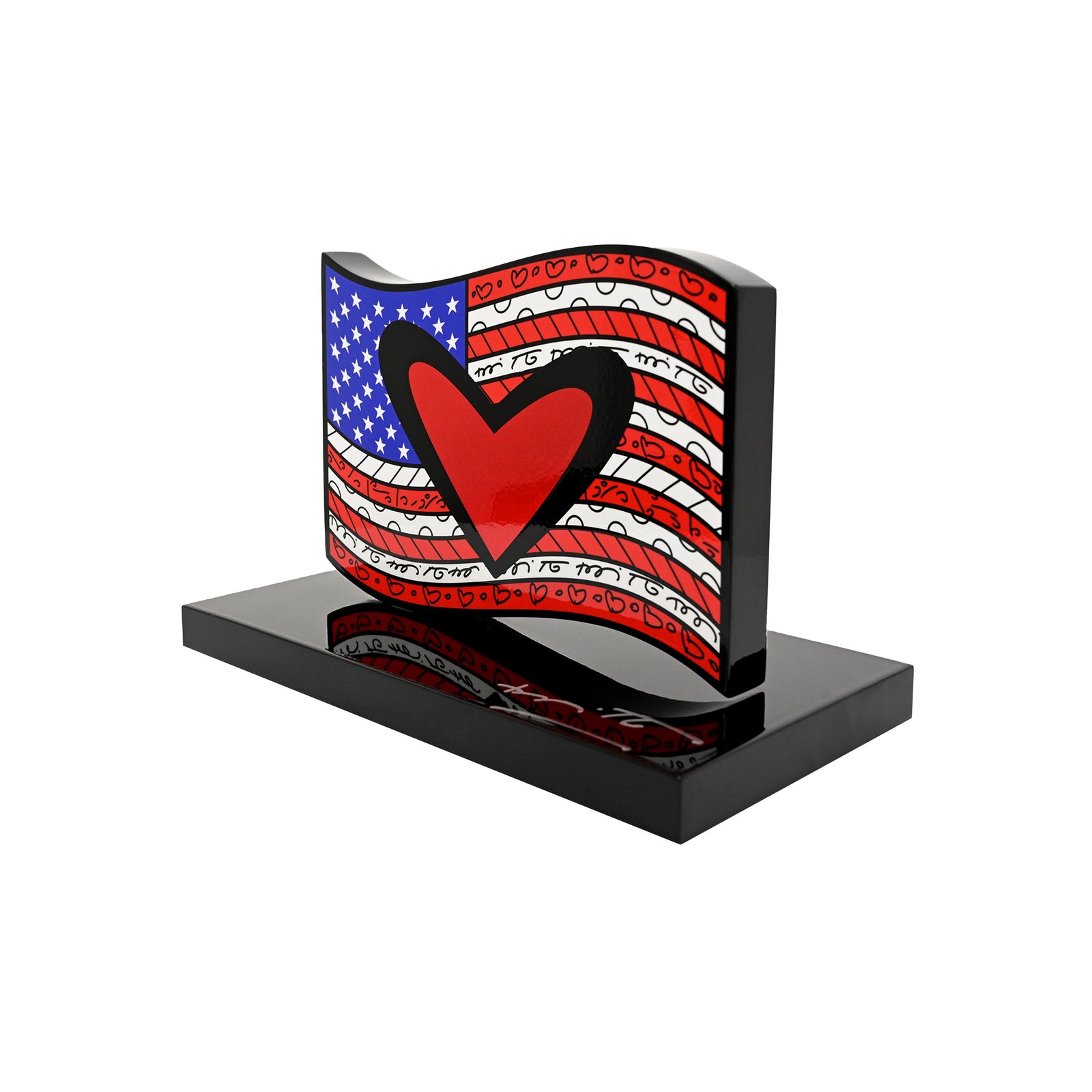 American Flag (Black Base) - Limited Edition Sculpture