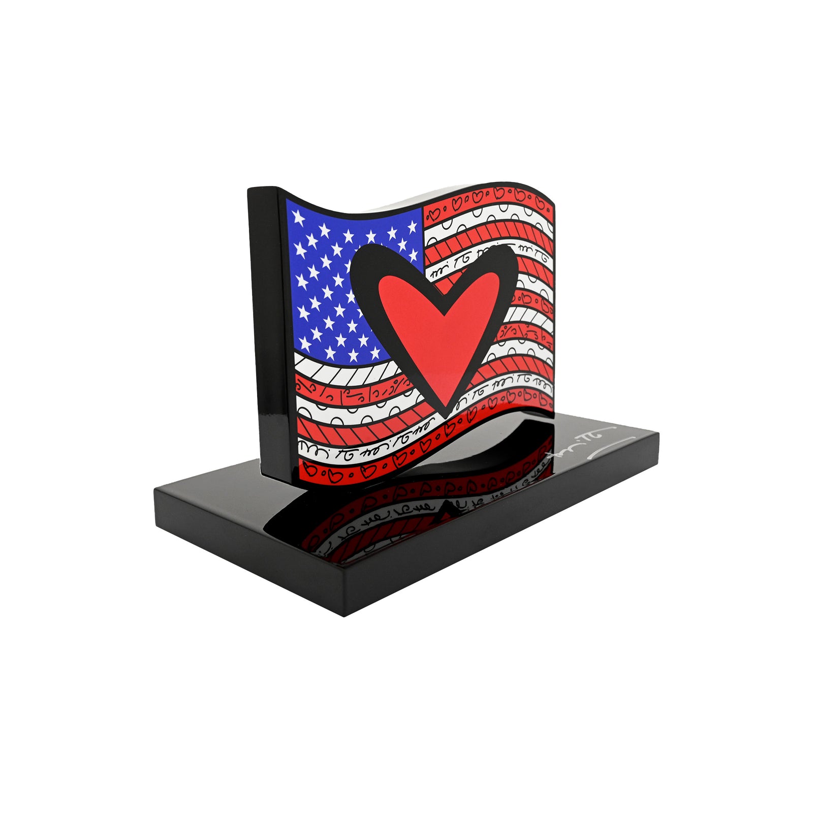 American Flag (Black Base) - Limited Edition Sculpture